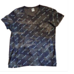 V. S. Pink Women's M Camoflague Spell Out Short Sleeve Pocket Cotton T-Shirt